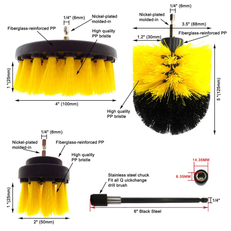 37 in 1 Floor Wall Window Glass Cleaning Descaling Electric Drill Brush Head Set - Sponges, Cloths & Brushes by buy2fix | Online Shopping UK | buy2fix