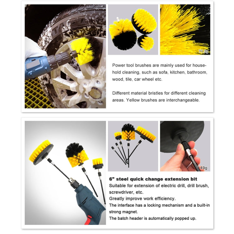 37 in 1 Floor Wall Window Glass Cleaning Descaling Electric Drill Brush Head Set - Sponges, Cloths & Brushes by buy2fix | Online Shopping UK | buy2fix