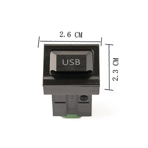 Car Center Console CD Reserved Position Modified USB Port 2.6x2.3cm for Volkswagen / Audi / Skoda - Car Switches by buy2fix | Online Shopping UK | buy2fix