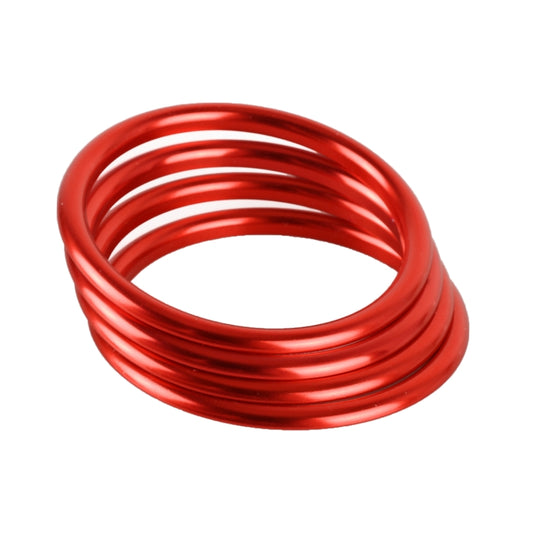 4 PCS / Set Air Conditioning Vent Metal Decorative Ring for Audi A1(Red) - Decoration Rings by buy2fix | Online Shopping UK | buy2fix