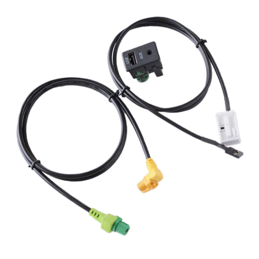 Car AUX USB Switch Holder + Cable Wiring Harness for Volkswagen Magotan / Touran / Polo / Touran RCD510/310+/300+ by buy2fix