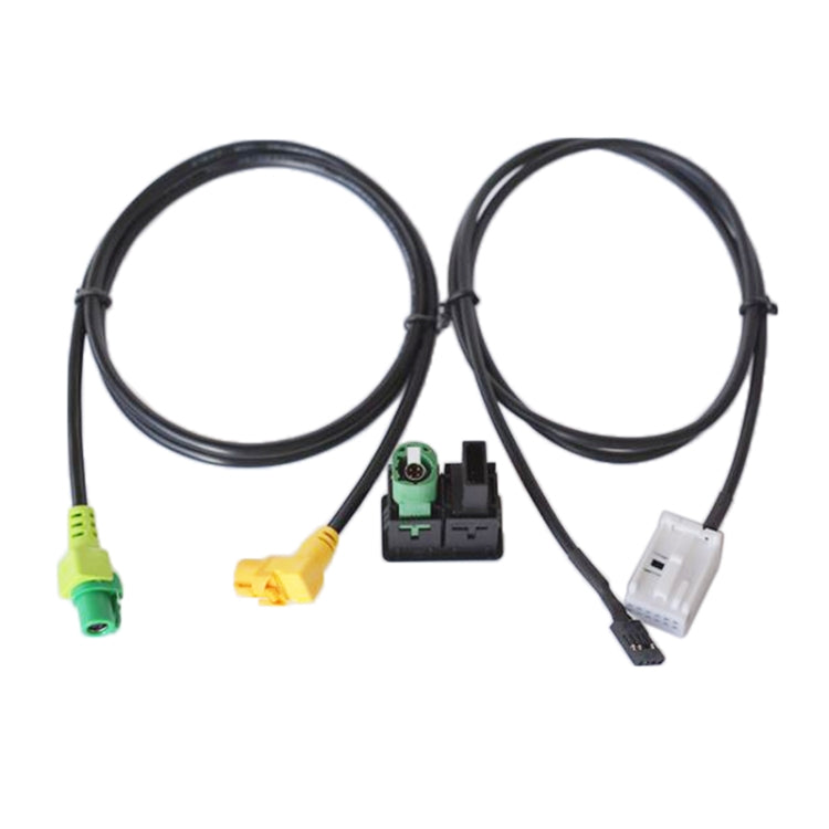 Car AUX USB Switch Holder + Cable Wiring Harness for Volkswagen Magotan / Touran / Polo / Touran RCD510/310+/300+ by buy2fix