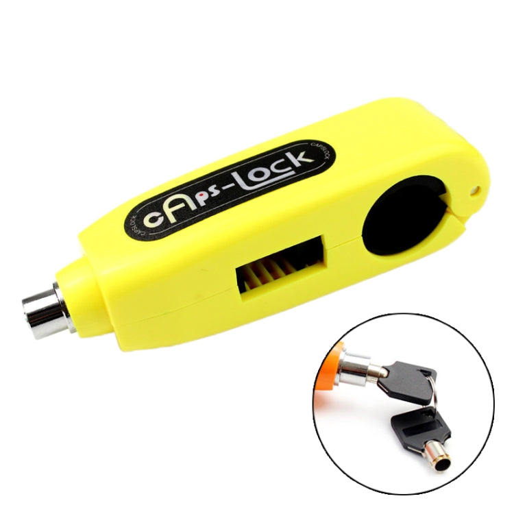 Motorcycles Handle Anti-theft Lock Horn Lock (Yellow) - Theft Protection by buy2fix | Online Shopping UK | buy2fix