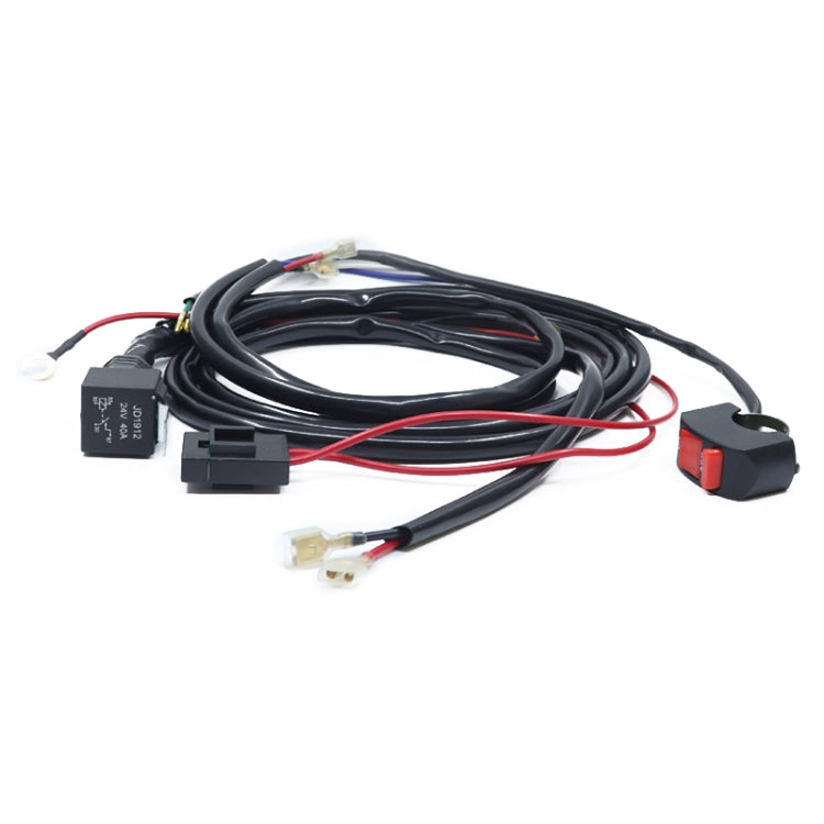 24V 2 in 1 Car / Motorcycle LED Spotlight Headlight Flashing Wiring Harness Cable - Wires by buy2fix | Online Shopping UK | buy2fix