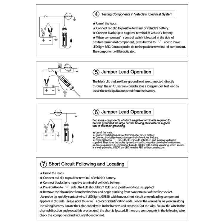 DUOYI DY18 Car Circuit Tester Probe Diagnostic Tool 12V 24V Current Voltmeter by DUOYI