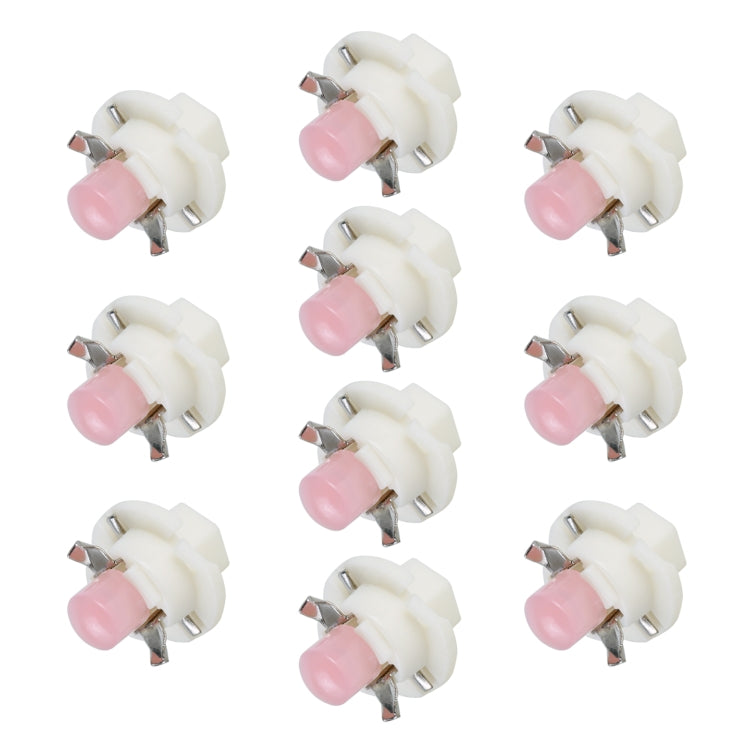 10 PCS B8.4 0.2W DC12V Wedge Instrument Panel COB LED Light Dashboard Gauge Cluster Indicator Lamp Bulb (Pink Light) - Instrument Lights by buy2fix | Online Shopping UK | buy2fix