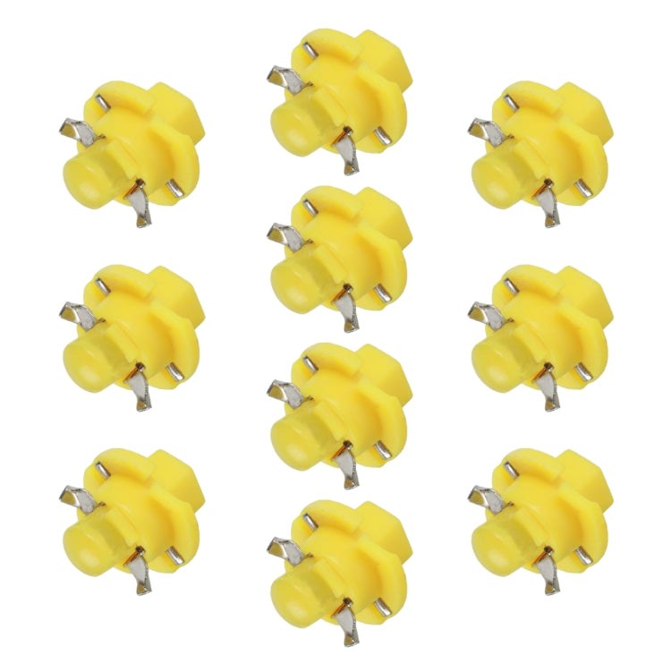 10 PCS B8.4 0.2W DC12V Wedge Instrument Panel COB LED Light Dashboard Gauge Cluster Indicator Lamp Bulb (Yellow Light) - Instrument Lights by buy2fix | Online Shopping UK | buy2fix