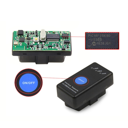 Mini Bluetooth 4.0 ELM327 OBD Car Fault Diagnostic Scanner with Power Switch - Code Readers & Scan Tools by buy2fix | Online Shopping UK | buy2fix