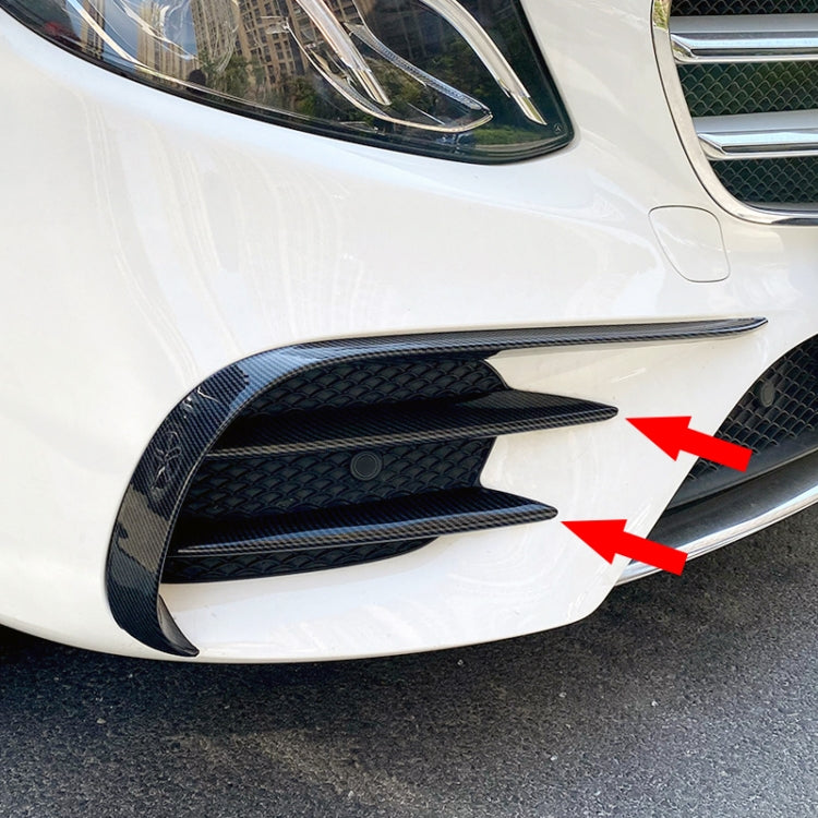 Car Front Bumper AMG Air Inlet Grille Decoration Sticker Strip for Mercedes-Benz E Class W213 2016-2020/E200/E260/E300 (Carbon Fiber Black) by buy2fix