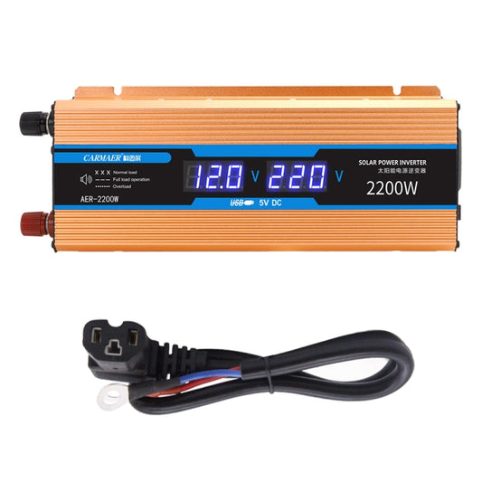 Carmaer Modified Sine Wave 48V to 220V 2200W Car Multi-function Double Digital Display Inverter Household Power Converter by buy2fix