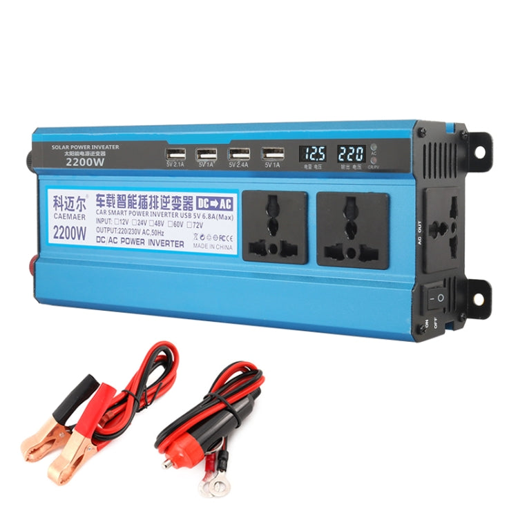 Carmaer 24V to 220V 2200W Three Socket Car Double Digital Display Inverter Household Power Converter - Modified Square Wave by buy2fix | Online Shopping UK | buy2fix