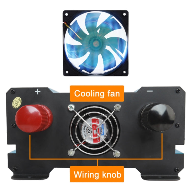 Carmaer 60V to 220V 3000W Intelligent Fan Car Double Digital Display Inverter Household Power Converter - Modified Square Wave by buy2fix | Online Shopping UK | buy2fix