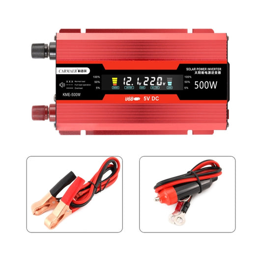 Carmaer Universal 24V to 220V 500W Car LCD Display Inverter Household Power Converter by buy2fix