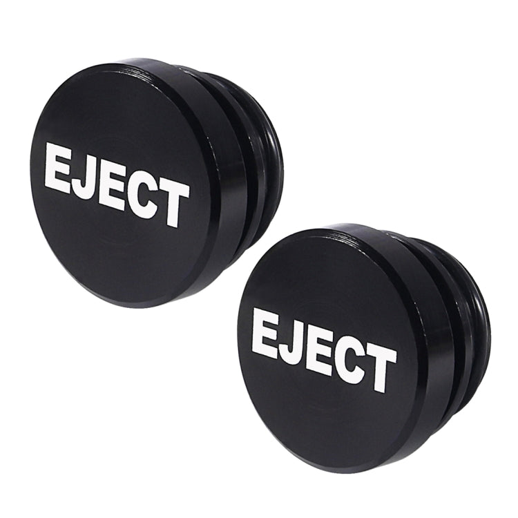 2 PCS Car / Motorcycle EJECT Letter Metal Cigarette Lighter Dust Cover (Black) - Tank Covers by buy2fix | Online Shopping UK | buy2fix