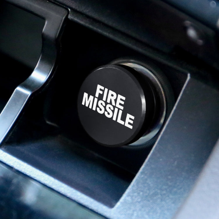 2 PCS Car / Motorcycle FIRE MISSILE Letter Metal Cigarette Lighter Dust Cover (Black) by buy2fix