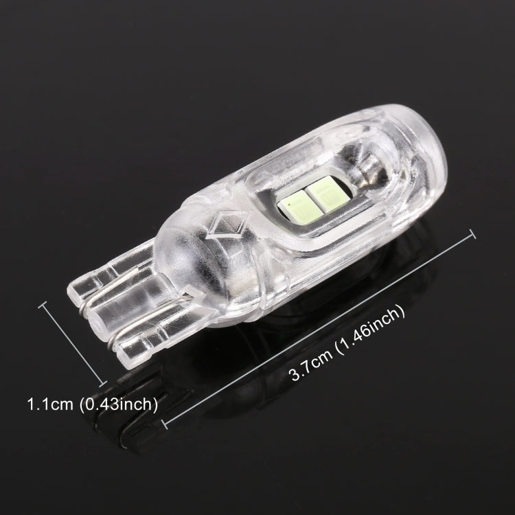 10 PCS T10 DC12V / 1W Car Clearance Light 5LEDs SMD-3030 Lamp Beads (Ice Blue Light) - Clearance Lights by buy2fix | Online Shopping UK | buy2fix