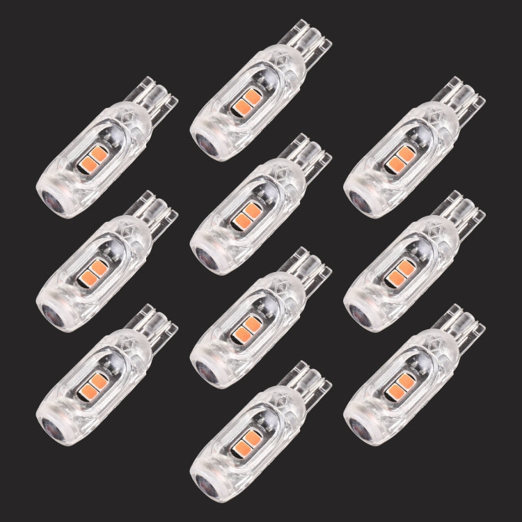 10 PCS T10 DC12V / 1W Car Clearance Light 5LEDs SMD-3030 Lamp Beads (Pink Light) - Clearance Lights by buy2fix | Online Shopping UK | buy2fix