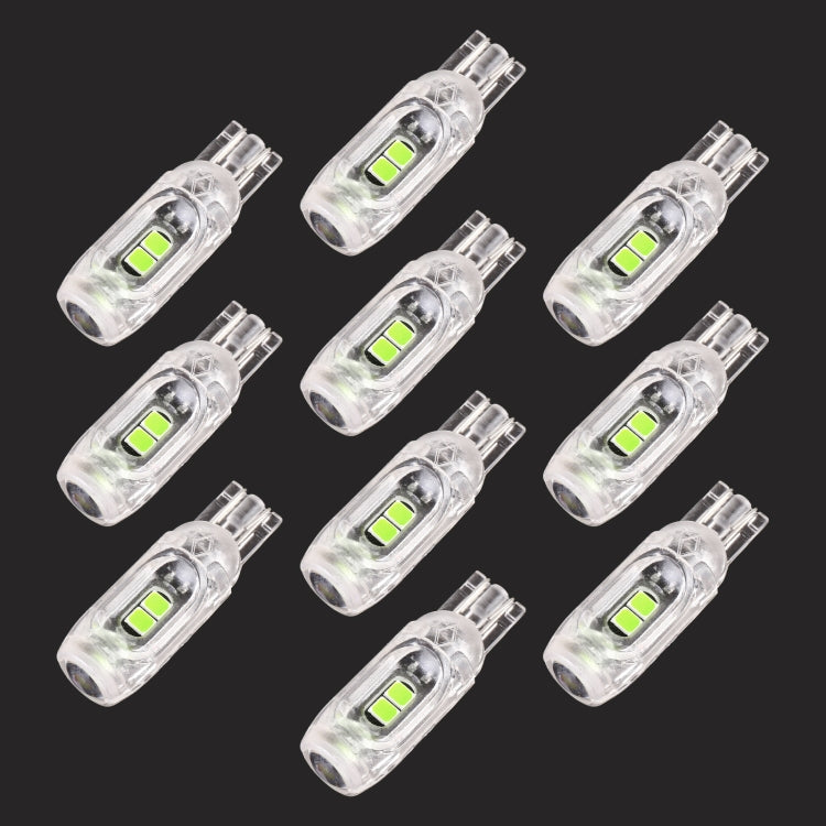 10 PCS T10 DC12V / 1W Car Clearance Light 5LEDs SMD-3030 Lamp Beads (Green Light) - Clearance Lights by buy2fix | Online Shopping UK | buy2fix