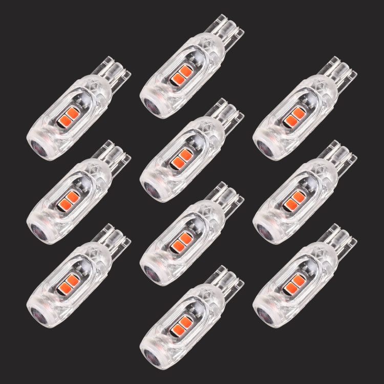 10 PCS T10 DC12V / 1W Car Clearance Light 5LEDs SMD-3030 Lamp Beads (Red Light) - Clearance Lights by buy2fix | Online Shopping UK | buy2fix