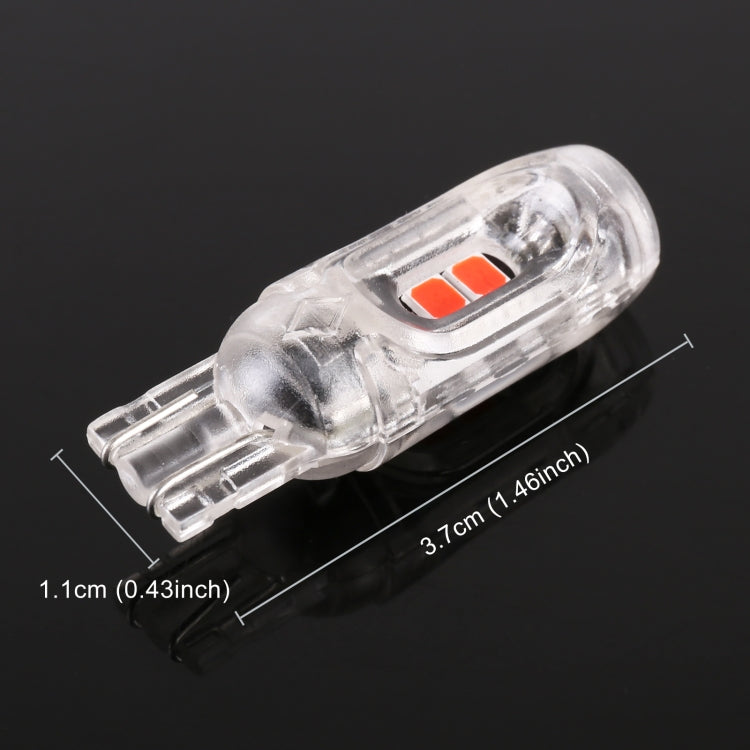 10 PCS T10 DC12V / 1W Car Clearance Light 5LEDs SMD-3030 Lamp Beads (Red Light) - Clearance Lights by buy2fix | Online Shopping UK | buy2fix