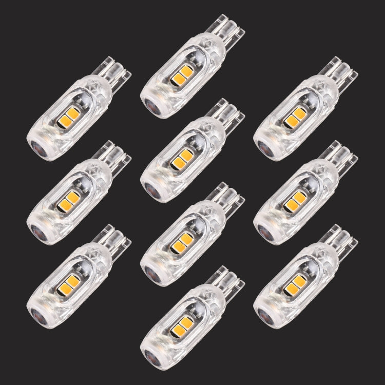 10 PCS T10 DC12V / 1W Car Clearance Light 5LEDs SMD-3030 Lamp Beads (Yellow Light) - Clearance Lights by buy2fix | Online Shopping UK | buy2fix