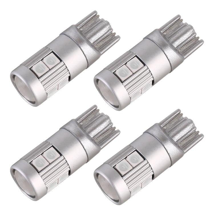4 PCS T10 DC12V / 2W Car Clearance Light 9LEDs SMD-3030 Lamp Beads (Blue Light) - Clearance Lights by buy2fix | Online Shopping UK | buy2fix
