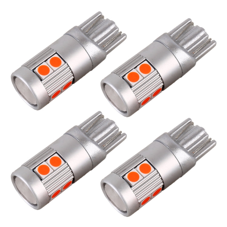 4 PCS T10 DC12V / 2W Car Clearance Light 9LEDs SMD-3030 Lamp Beads (Red Light) - Clearance Lights by buy2fix | Online Shopping UK | buy2fix