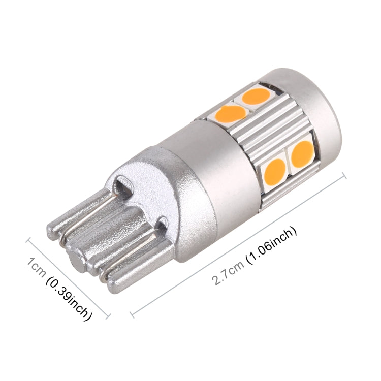 4 PCS T10 DC12V / 2W Car Clearance Light 9LEDs SMD-3030 Lamp Beads (Yellow Light) - Clearance Lights by buy2fix | Online Shopping UK | buy2fix