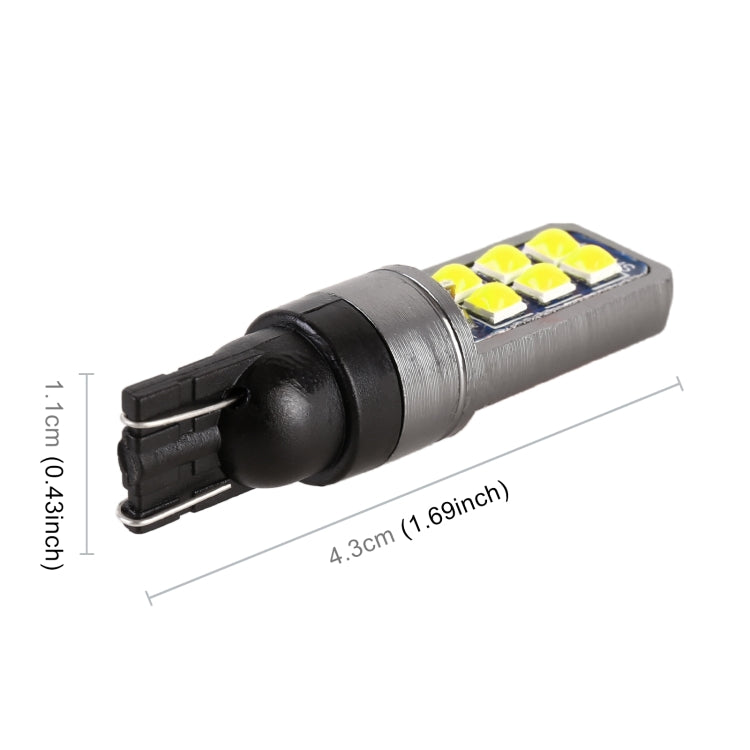 4 PCS T10 DC12V / 4W Car Clearance Light 12LEDs SMD-3030 Lamp Beads (White Light) - Clearance Lights by buy2fix | Online Shopping UK | buy2fix
