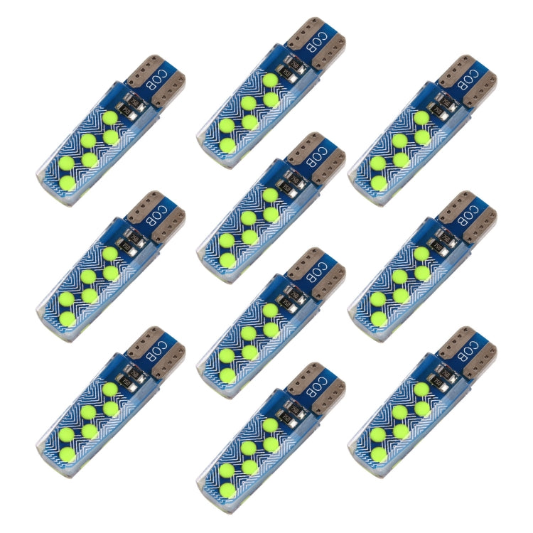 10 PCS T10 DC12V / 1.2W Car Clearance Light 12LEDs COB Lamp Beads (Green Light) - Clearance Lights by buy2fix | Online Shopping UK | buy2fix