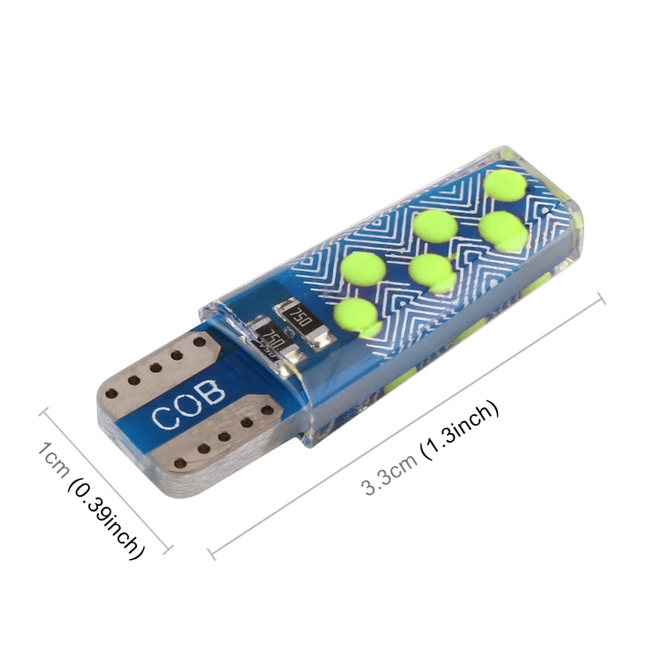 10 PCS T10 DC12V / 1.2W Car Clearance Light 12LEDs COB Lamp Beads (Green Light) - Clearance Lights by buy2fix | Online Shopping UK | buy2fix