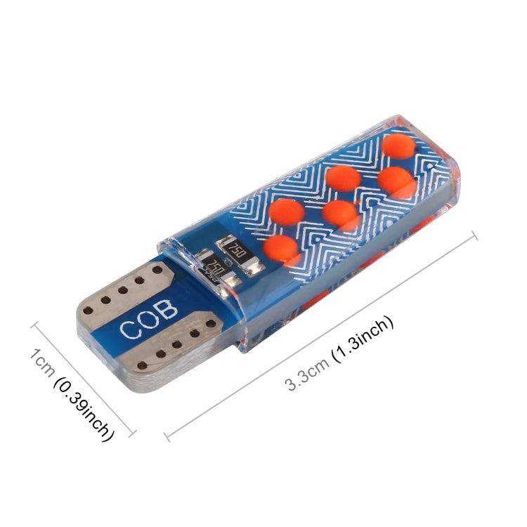 10 PCS T10 DC12V / 1.2W Car Clearance Light 12LEDs COB Lamp Beads (Red Light) - Clearance Lights by buy2fix | Online Shopping UK | buy2fix
