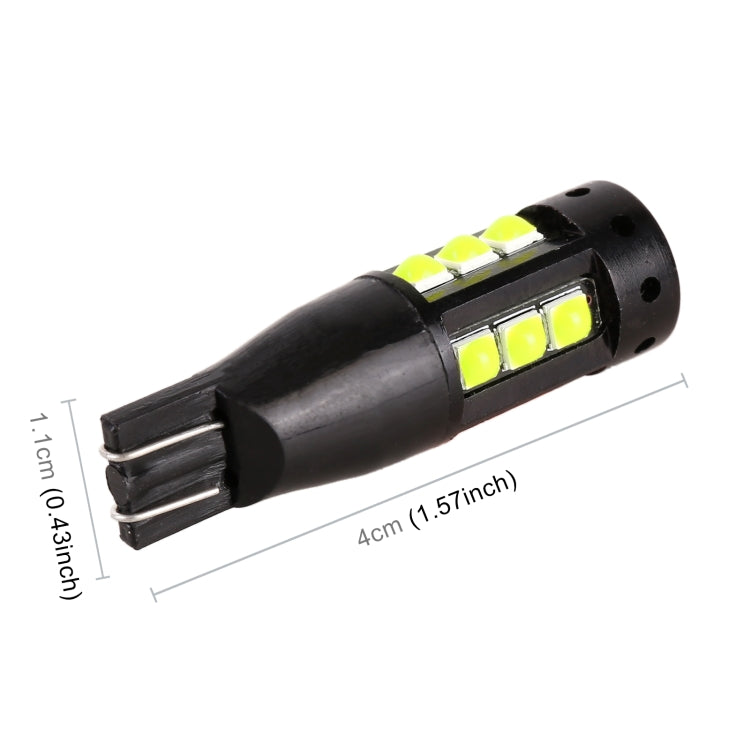 2 PCS T10 DC12V / 6.5W Car Clearance Light 15LEDs SMD-3030 Lamp Beads (Green Light) - Clearance Lights by buy2fix | Online Shopping UK | buy2fix