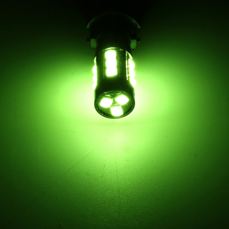 2 PCS T10 DC12V / 6.5W Car Clearance Light 15LEDs SMD-3030 Lamp Beads (Green Light) - Clearance Lights by buy2fix | Online Shopping UK | buy2fix