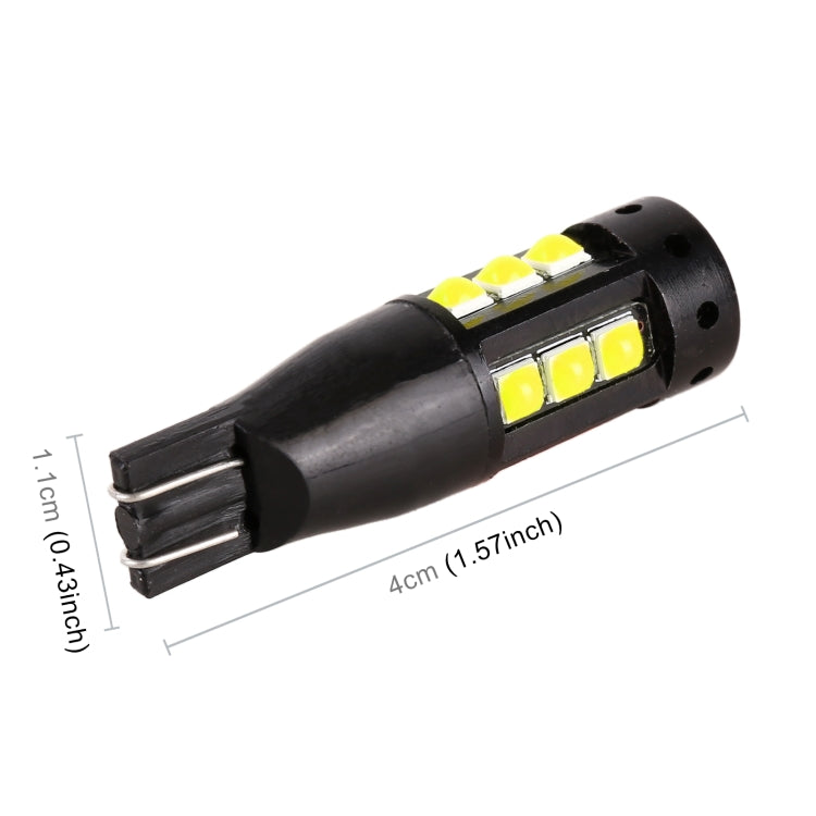 2 PCS T10 DC12V / 6.5W Car Clearance Light 15LEDs SMD-3030 Lamp Beads (White Light) - Clearance Lights by buy2fix | Online Shopping UK | buy2fix