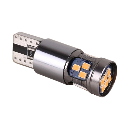 4 PCS T10 DC12V / 2.5W Car Clearance Light 18LEDs SMD-3020 Lamp Beads(Yellow Light) by buy2fix