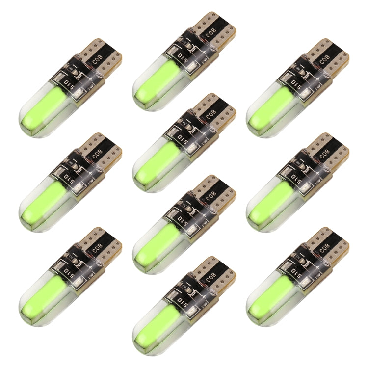 10 PCS T10 DC12V / 1W Car Clearance Light COB Lamp Beads (Green Light) - Clearance Lights by buy2fix | Online Shopping UK | buy2fix