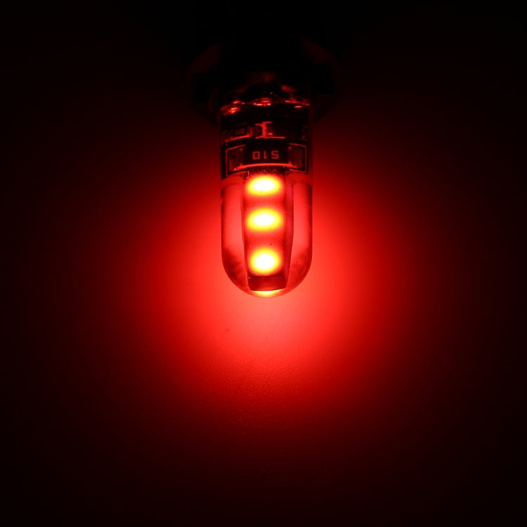 10 PCS T10 DC12V / 1W Car Clearance Light COB Lamp Beads (Red Light) - Clearance Lights by buy2fix | Online Shopping UK | buy2fix