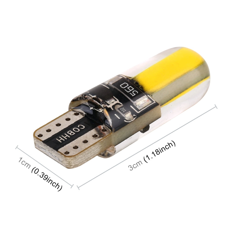10 PCS T10 DC12V / 1W Car Clearance Light COB Lamp Beads (Yellow Light) - Clearance Lights by buy2fix | Online Shopping UK | buy2fix
