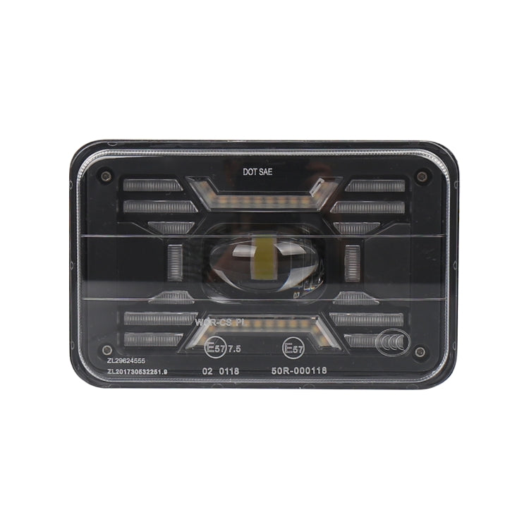 OL-2051S 1 Pair 4x6 inch Off-road Vehicle Modified Angel Devil Eyes Rectangular Headlight - LED Headlamps by buy2fix | Online Shopping UK | buy2fix