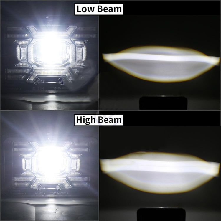 OL-2051S 1 Pair 4x6 inch Off-road Vehicle Modified Angel Devil Eyes Rectangular Headlight - LED Headlamps by buy2fix | Online Shopping UK | buy2fix