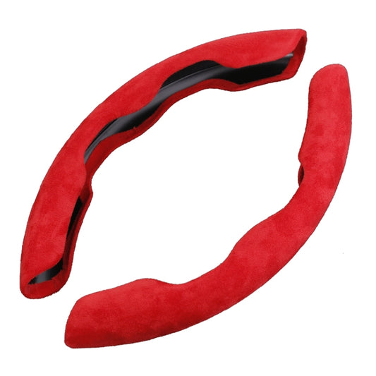 Car Universal Suede Steering Wheel Cover (Red) by buy2fix