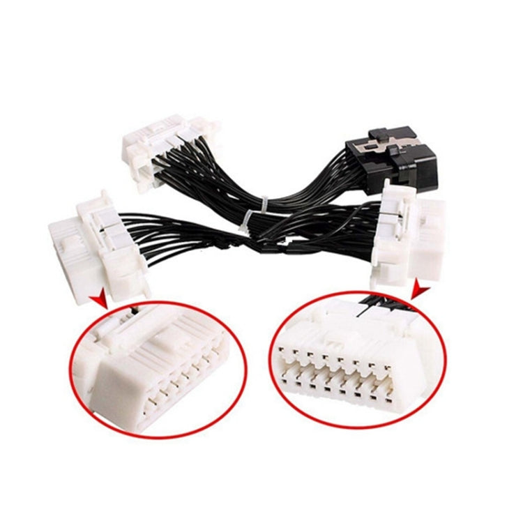 ELM327 OBD2 16Pin Male to 3 Female Car Diagnostic Cable - Cables & Connectors by buy2fix | Online Shopping UK | buy2fix