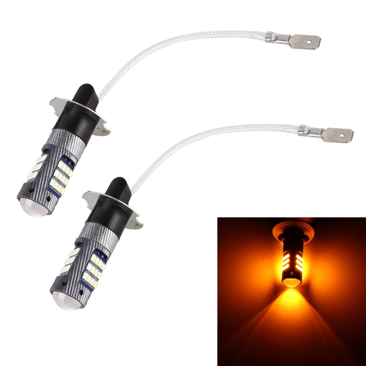 1 Pair H3 DC12V / 5W Car LED Fog Light with 42LEDs SMD-2016 Lamp Beads (Yellow Light) - Fog / Driving Lights by buy2fix | Online Shopping UK | buy2fix