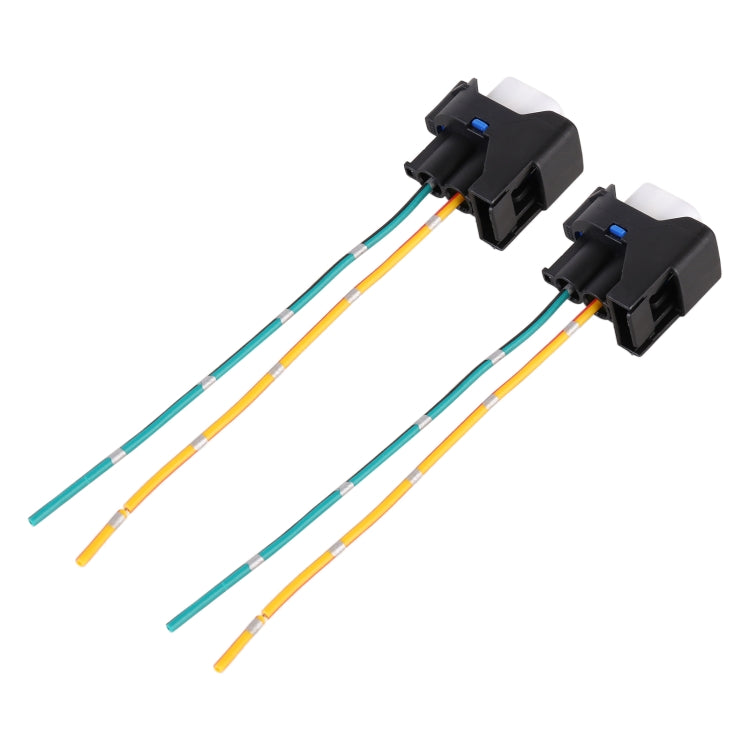 1 Pair Car H11 Bulb Holder Base Female Socket with Cable for Ford - Wires by buy2fix | Online Shopping UK | buy2fix