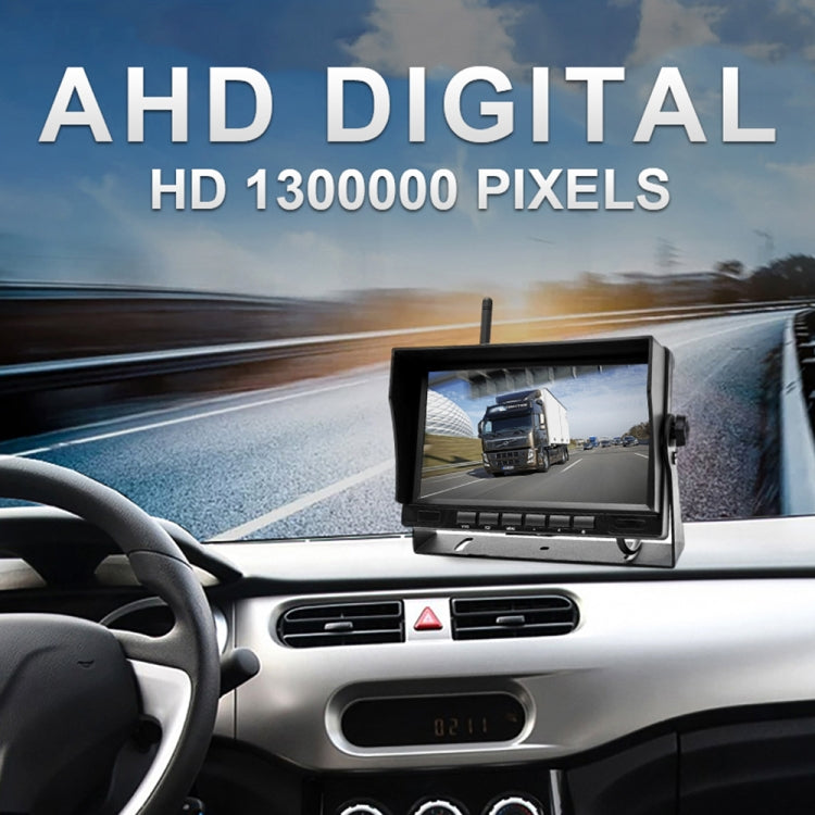PZ710-W 7 inch Car Digital Wireless Rear-view Split-screen Monitor Single Record - Rearview Monitors by buy2fix | Online Shopping UK | buy2fix