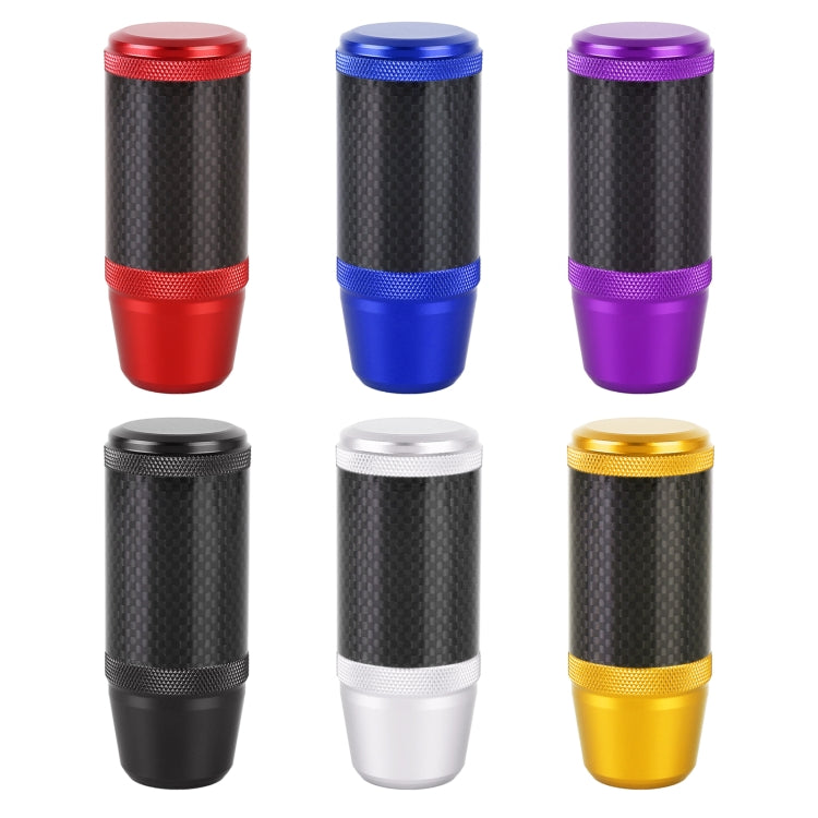 Universal Car Carbon Fiber Metal Gear Shift Knob (Purple) by buy2fix