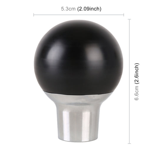 Universal Car Small Round Ball Resin + Carbon Fiber Metal Gear Shift Knob (Black) by buy2fix