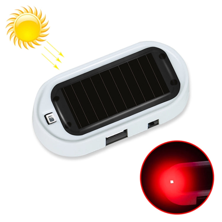 Car Solar Energy Anti-theft Device LED Warning Light (Red) - Instrument Lights by buy2fix | Online Shopping UK | buy2fix