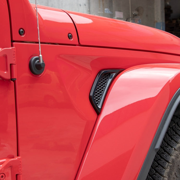Car Fender Side Air Outlet Decorative Panel for Jeep Wrangler JL 2018-2020 (Red) by buy2fix